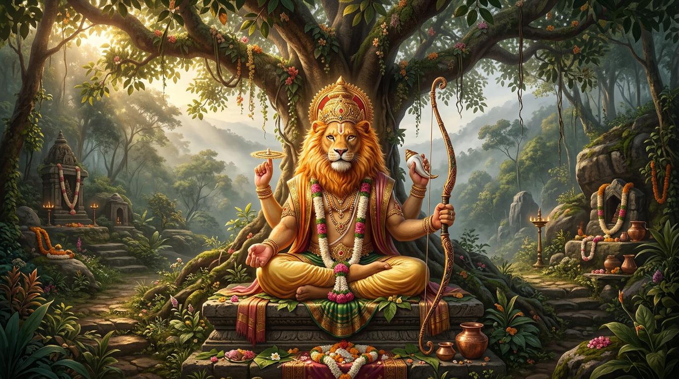 Kārañja Narasiṁha — Lord beneath the Karañja Tree