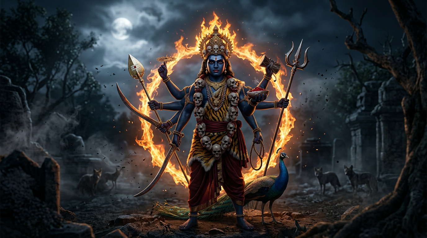 Skanda Bhairava — The Fierce Kaumāra Guardian